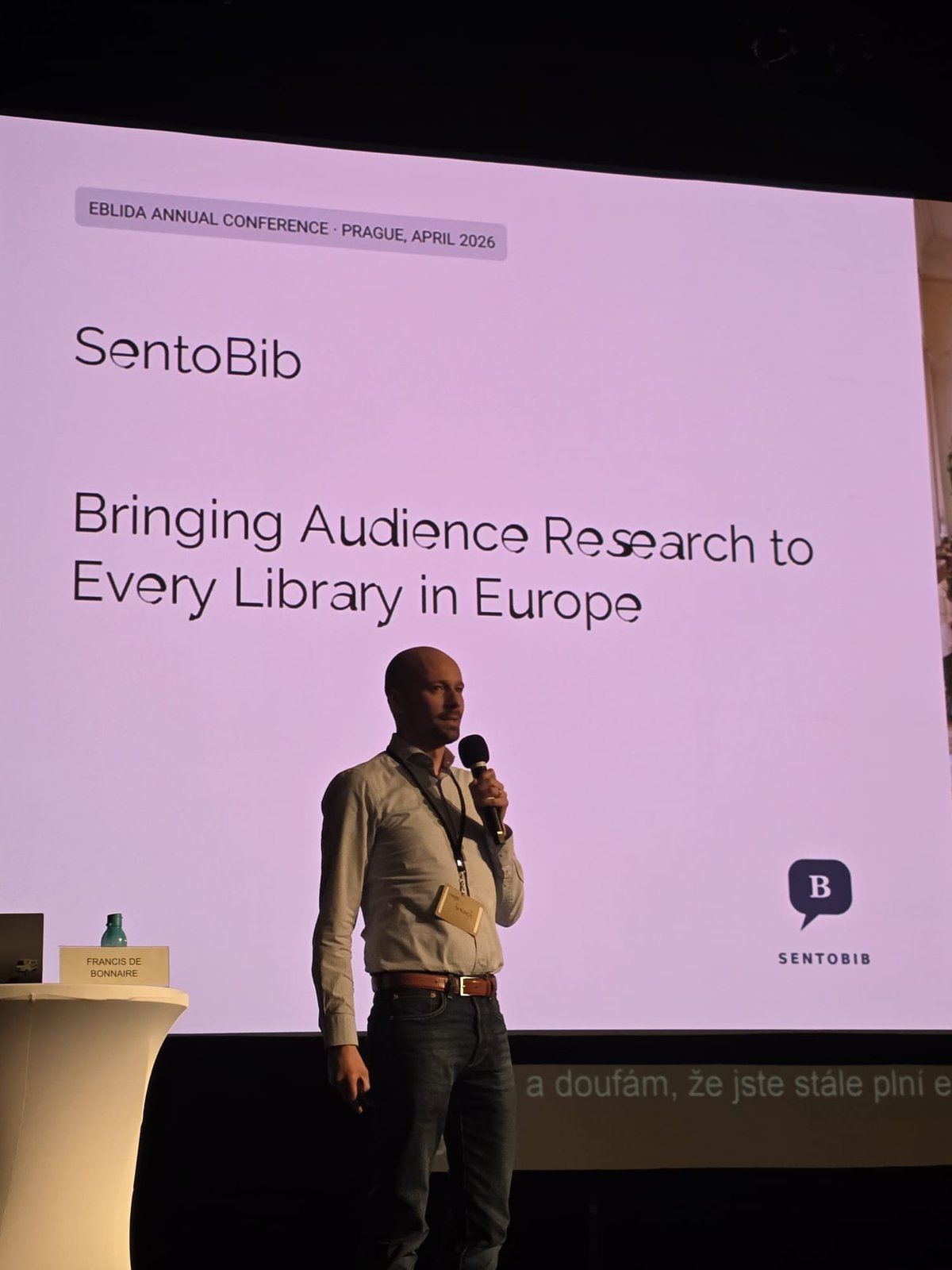 Francis De Bonnaire at the EBLIDA Conference, Prague 2026